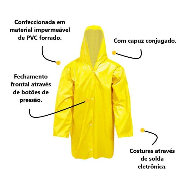 Capa de Chuva PVC com Forro GG Plastcor