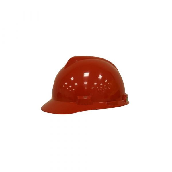 Capacete Vermelho Com Aba Frontal E Jugular Prot Cap