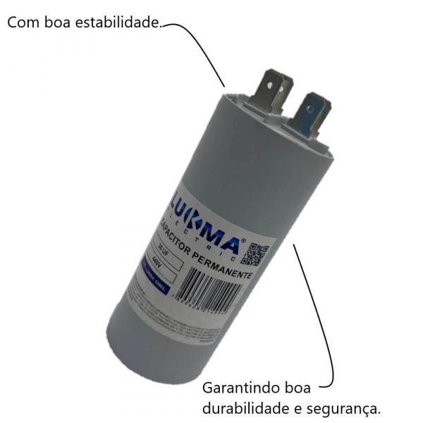 Capacitor Permanente 50UF 440V Lukma