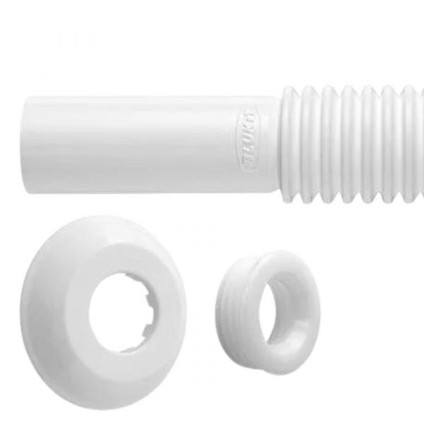 Tubo de Ligação Ajustável 240mm Branco Blukit
