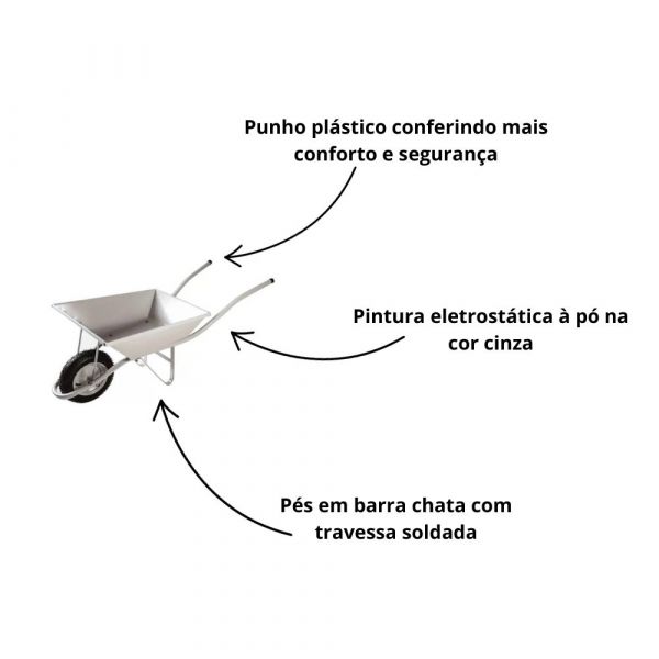 Carrinho De Mão 60 Lts G18 Esfera