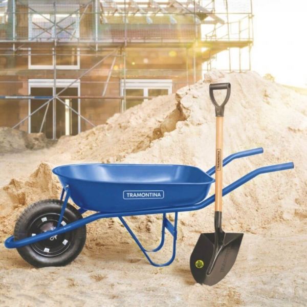 Carrinho De Mão Azul 50 Litros Tramontina 