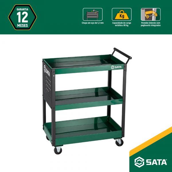 Carro para Ferramentas com 3 Níveis ST95222B Sata