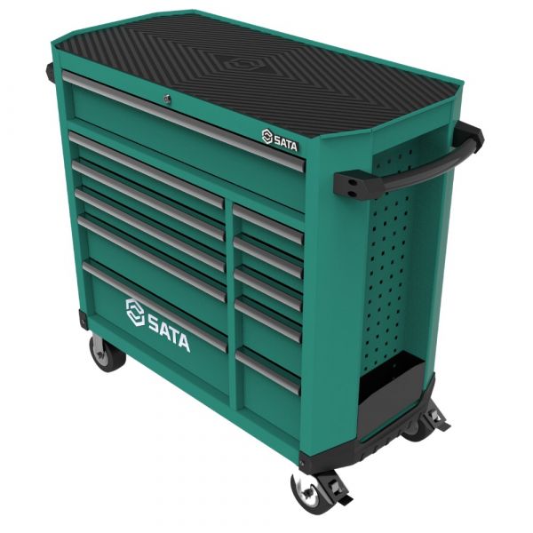 Carro para Ferramentas Profissionais com 11 Gavetas Verde ST95114G Sata