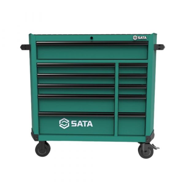 Carro para Ferramentas Profissionais com 11 Gavetas Verde ST95114G Sata