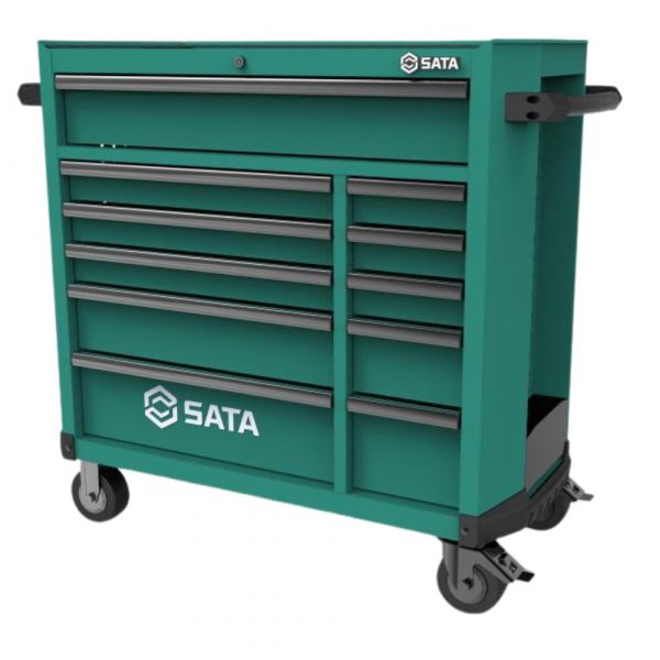 Carro para Ferramentas Profissionais com 11 Gavetas Verde ST95114G Sata