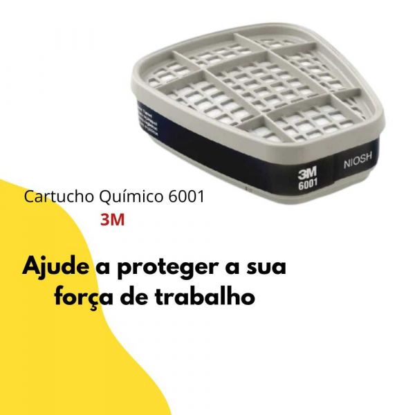 Cartucho Químico Com 2 Unidades 6001 3M 