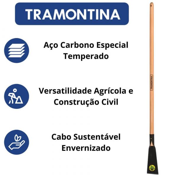 Cavadeira Reta Metálica Com Cabo Tramontina  