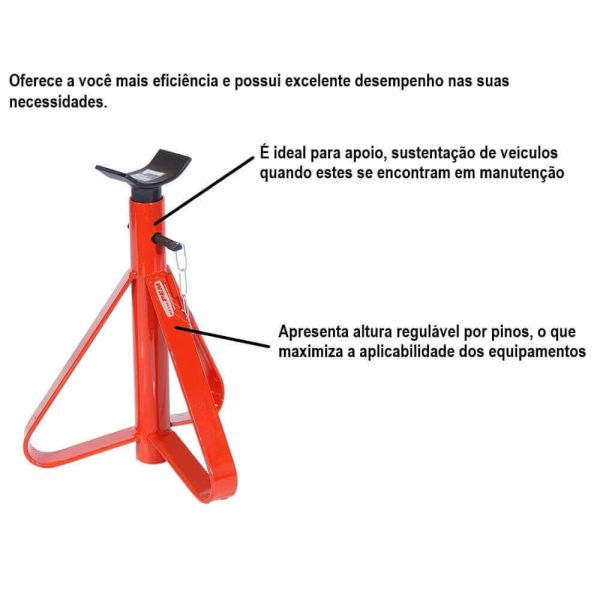 Cavalete Mecânico Com Capacidade 2000kg Metalpem