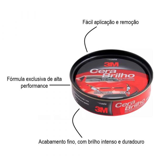 Cera Brilho Automotiva 200g 3M