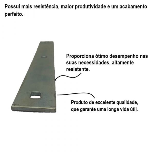 Chapa Para Emenda Galvanizada 2X3/16X40cm JG Industria