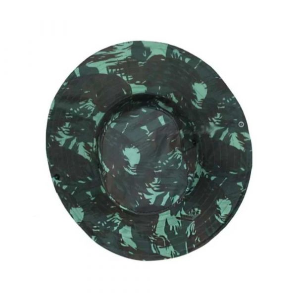 Chapeu De Pano Camuflado Verde
