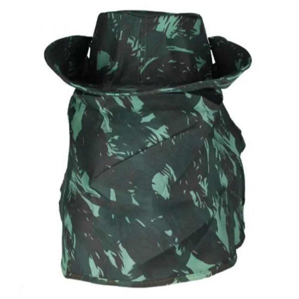 Chapeu De Pano Camuflado Verde