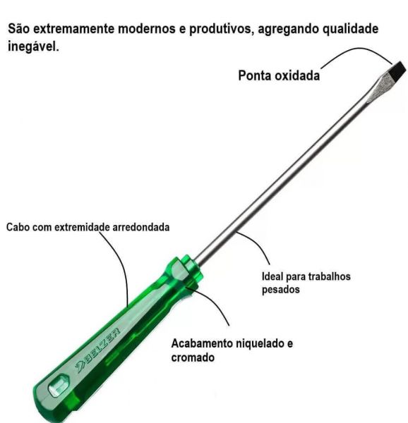 Chave De Fenda 3/8” X 10” Belzer