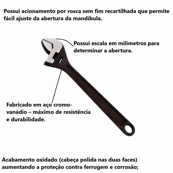 Chave Boca Ajustável 12
