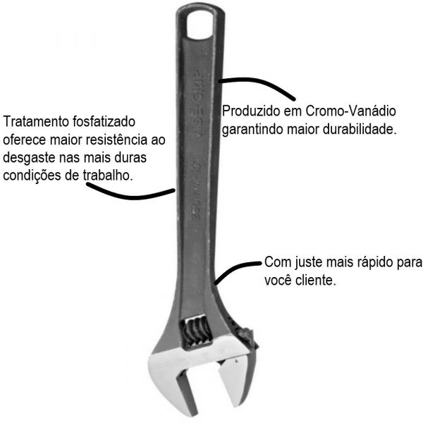 Chave Ajustável/Inglesa 8