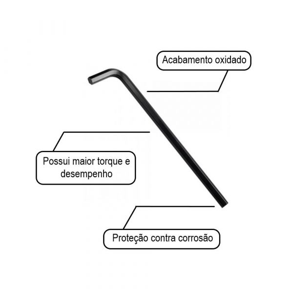 Chave Allen Longa 5mm Belzer