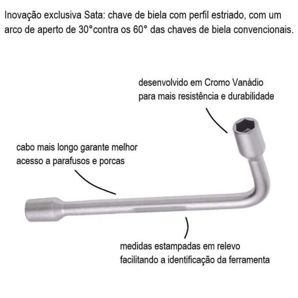 Chave Biela 9mm Sata