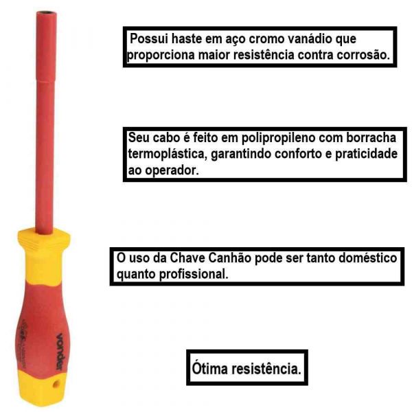 Chave Canhão 4mm VDE Vonder