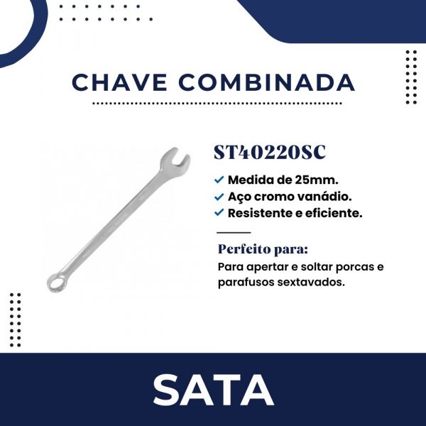 Chave Combinada 25mm- Sata