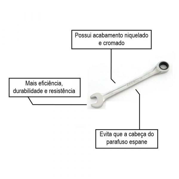Chave Combinada Com Catraca 11mm Sata