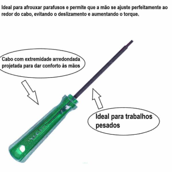 Chave De Fenda Reta Torx T-15 Belzer
