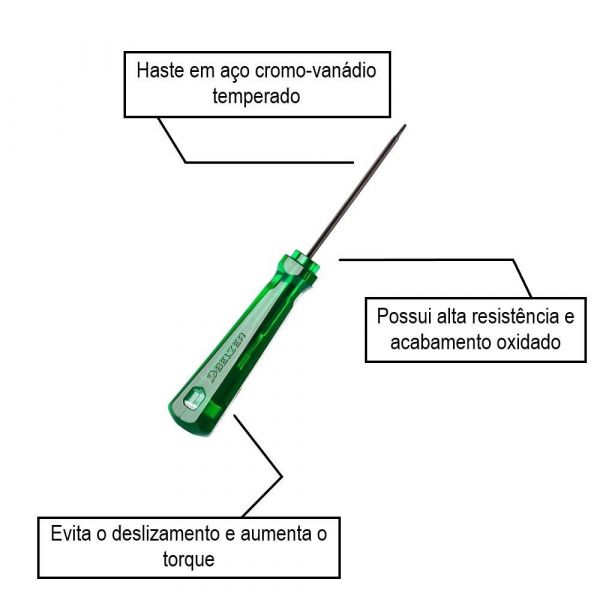 Chave de Fenda Torx Reta T20 Belzer