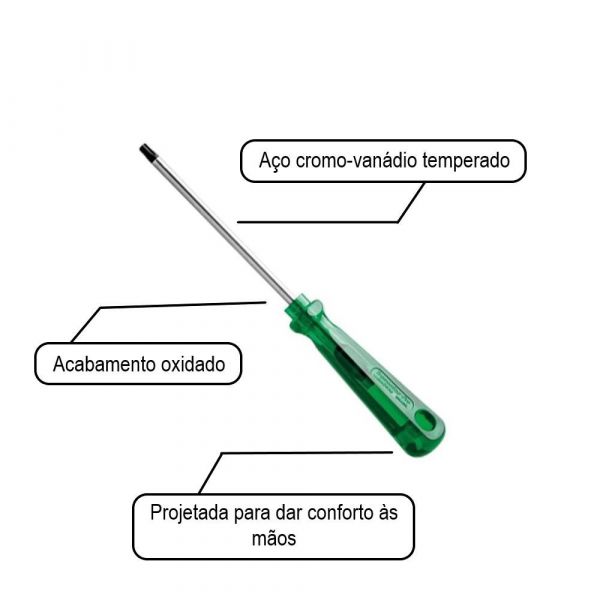 Chave de Fenda Torx Reta T30 Belzer