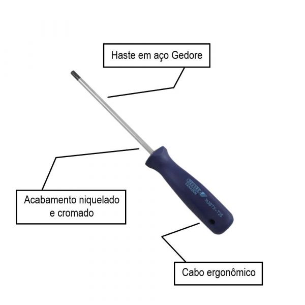 Chave de Fenda Torx T25 Gedore