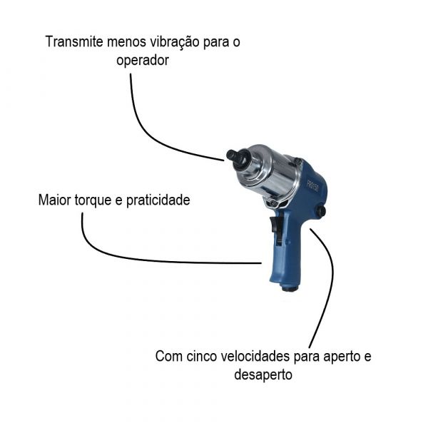 Chave de Impacto Pro-150 1/2 Polegadas 59kgfm -  LDR2-Pro-150