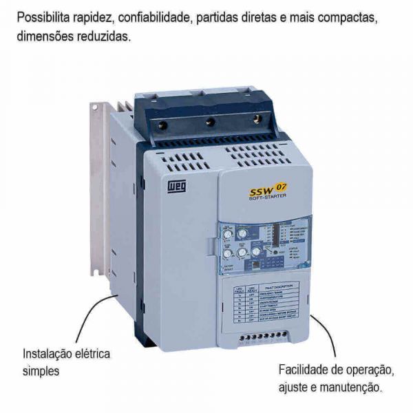 Chave de Partida Soft-Starter Ssw07 45a Weg