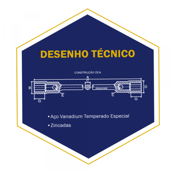 Chave de Roda sem Cabo 22x24mm Kraucher