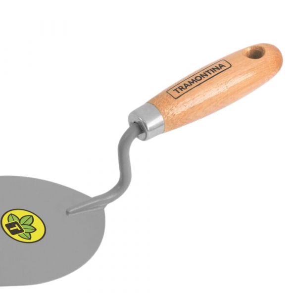 Colher Oval de Pedreiro Com Cabo Madeira N 8 Tramontina