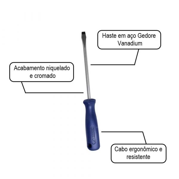 Chave Fenda 1/4 x 4