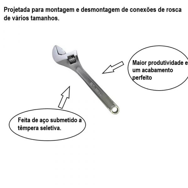 Chave Inglesa Ajustável 15” 375mm Sparta