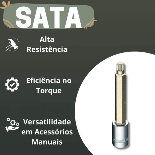 Chave Soquete Bit Multidentado Longo 1/2