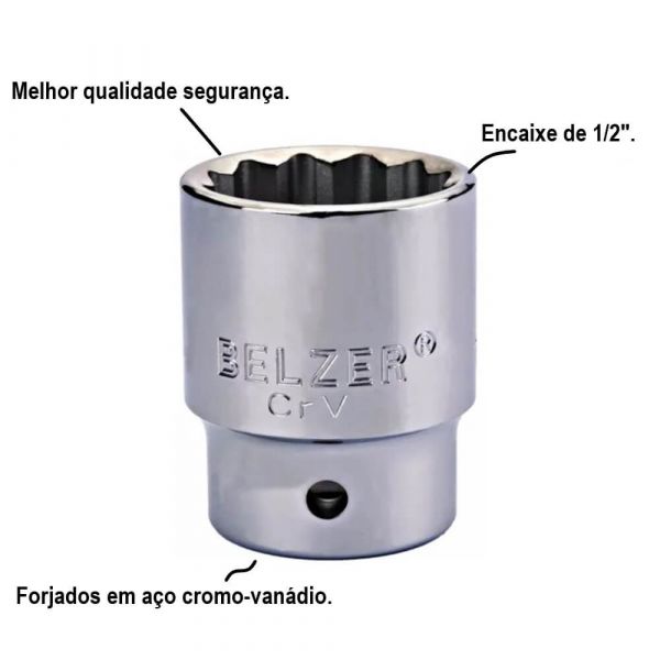 Chave Soquete Encaixe Estriado 1/2