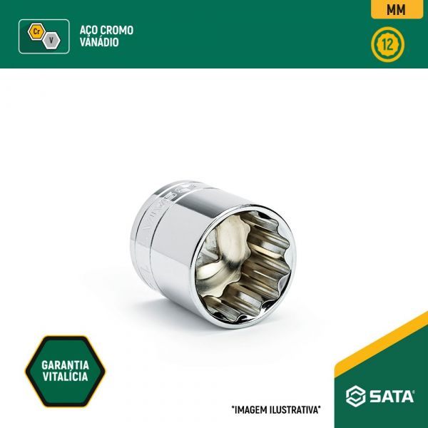 Chave Soquete Estriado 1/2” 30mm Sata