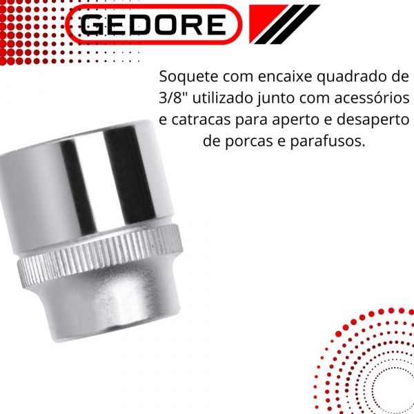 Chave Soquete Sextava 3/8 Pol. 6mm Gedore 3300164