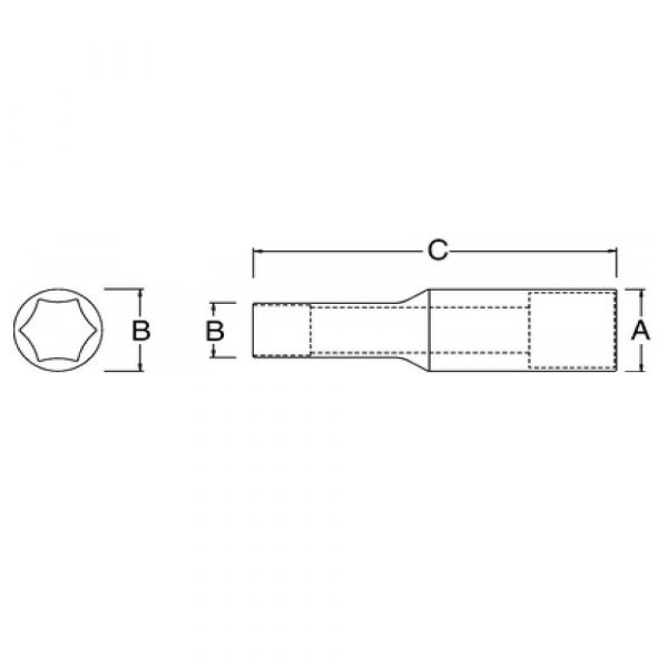 Chave Soquete Sextavado 1/2