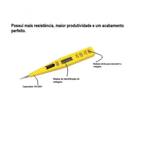 Chave Teste Digital Corrente 12V-250V Fertak