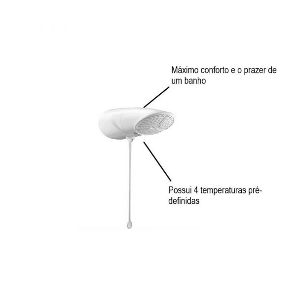 Chuveiro Multi Top Jet Branco 6400W Lorenzetti