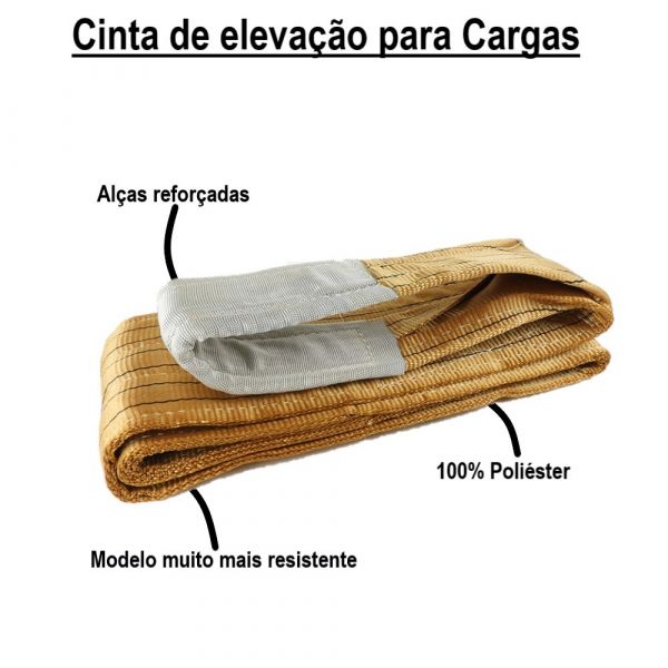 Cinta de Elevação para Cargas 8 Metros 6 Ton Robustec