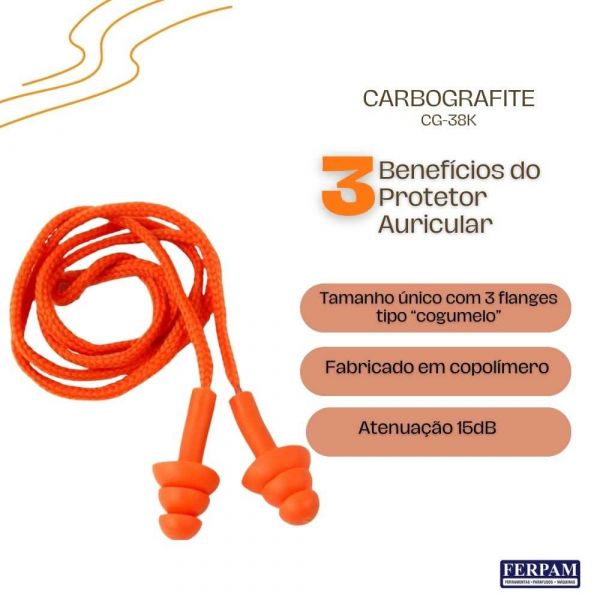 Protetor Auricular CG-38K Carbografite 