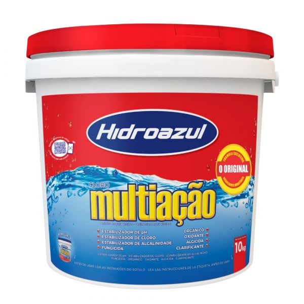 Cloro Multiação Balde 10Kg Hidroazul 