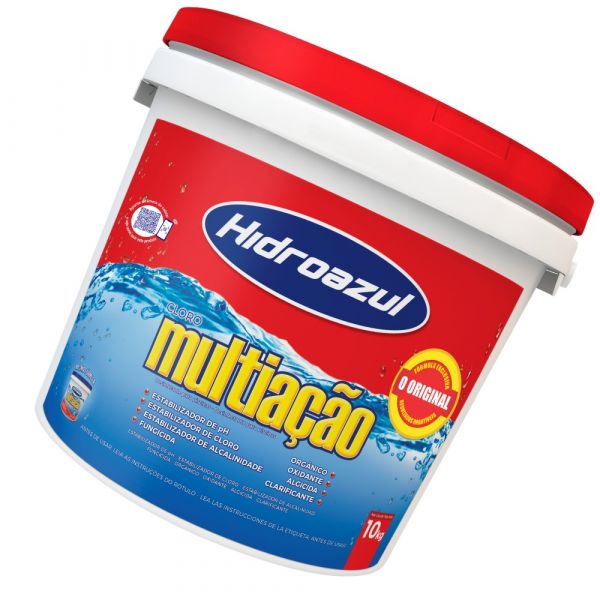 Cloro Multiação Balde 10Kg Hidroazul 