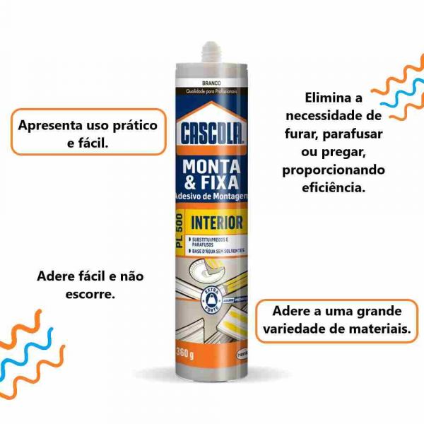 Cola Cascola Monta e Fixa 360g PL 500 Henkel