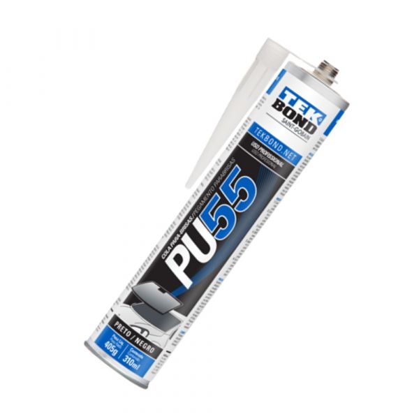 Cola Para-brisas Preto PU55 405g Tekbond