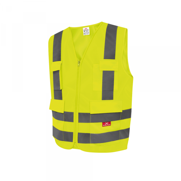 Colete Refletivo Tamanho G 4 Bolsos Amarelo Steelflex