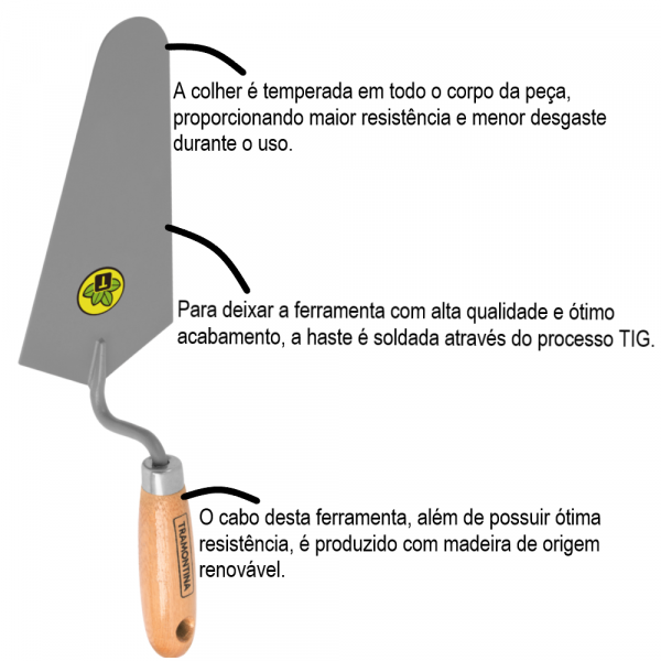 Colher de Pedreiro Nº 08 Tramontina